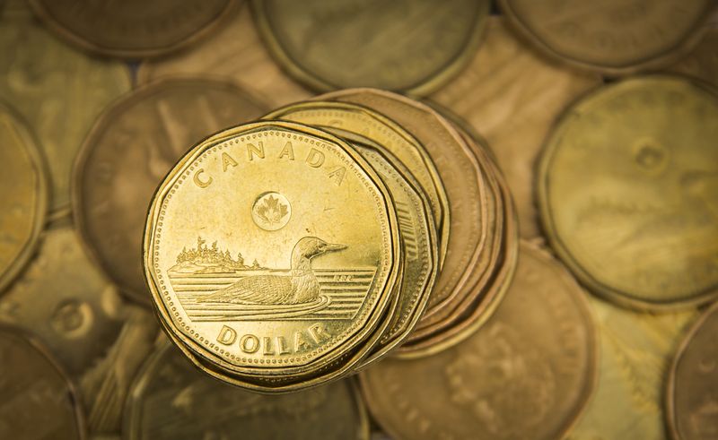 © Reuters. A Canadian dollar coin, commonly known as the